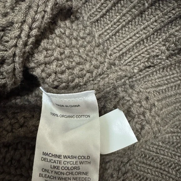 Quince women’s brown Cable Knit Cardigan - Picture 4 of 4